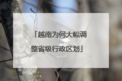 越南为何大幅调整省级行政区划